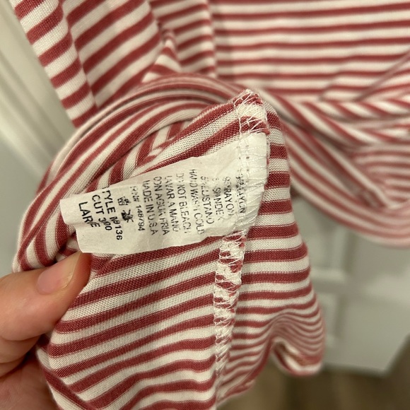 CY London Stripe Keyhole Back Tank Size Large - Picture 4 of 5